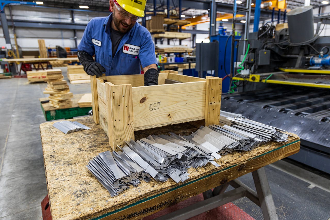 Smiling Worker in Factory